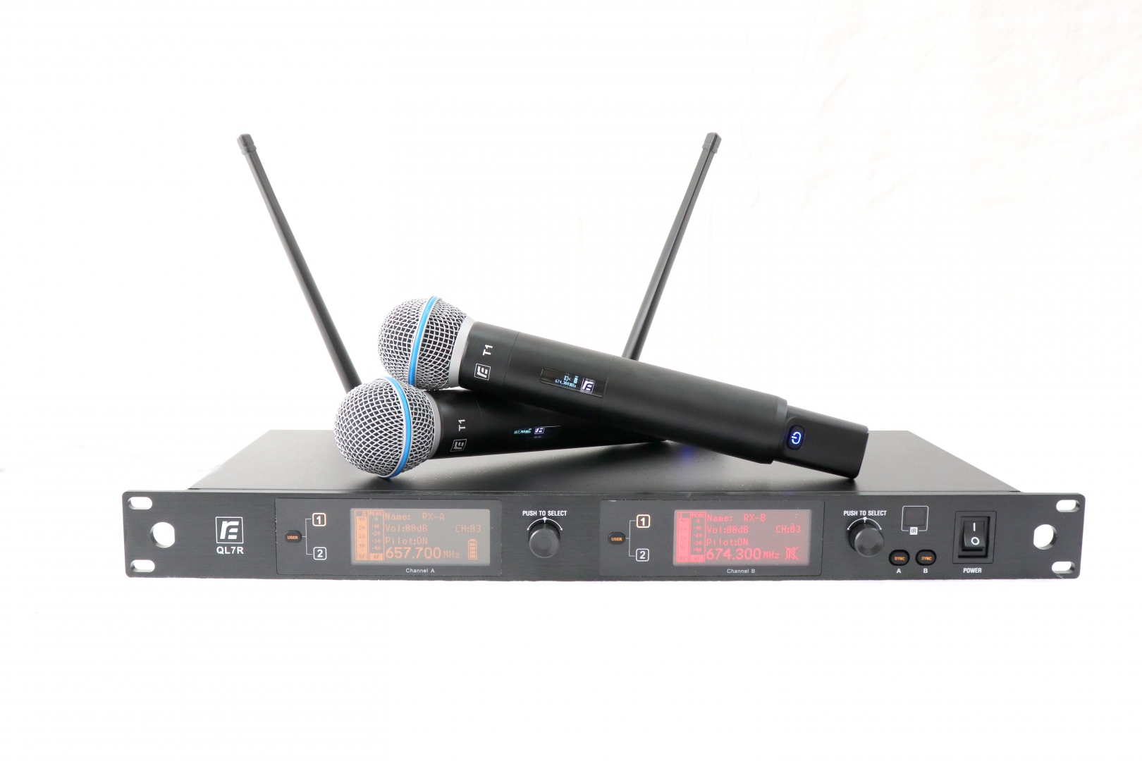 RFIntell QL7R/T1-B 720,500-754,000 МГц 2-канальная радиосистема с 2-мя ручными микрофонами в Ликино-Дулево