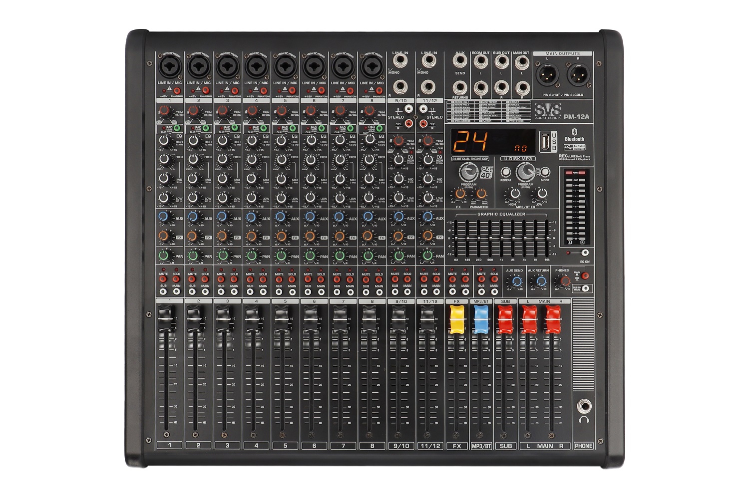 SVS Audiotechnik mixers PM-12A Активный аналоговый микшерный пульт, 12-канальный в Ликино-Дулево